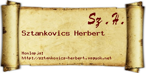 Sztankovics Herbert névjegykártya